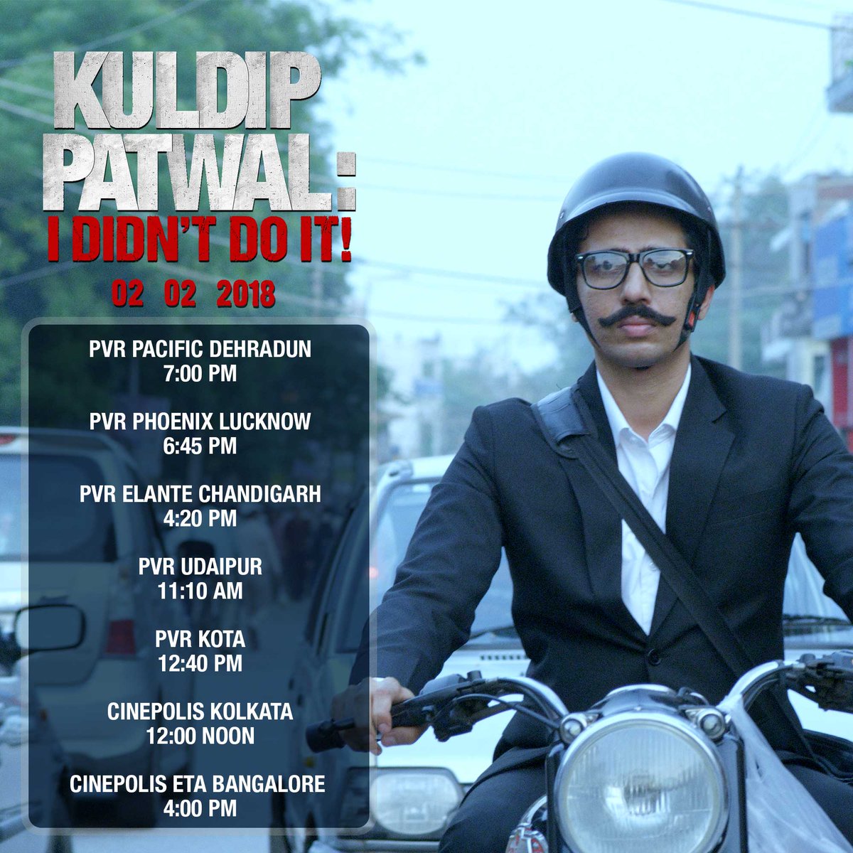 KuldipPatwal's tweet photo. A socio-political thriller that will keep you at the edge of your seat!

Book tickets to watch Kuldip Patwal: I Didn't Do It! in cinemas today - https://t.co/5AUXooXYHv https://t.co/gVa6Waq6Nq