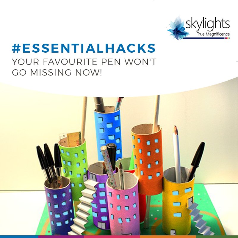 RNLandmarks's tweet image. Place the cardboard tubes from old tissue paper rolls in a box to organize your #markers and #pens! #EssentialHacks