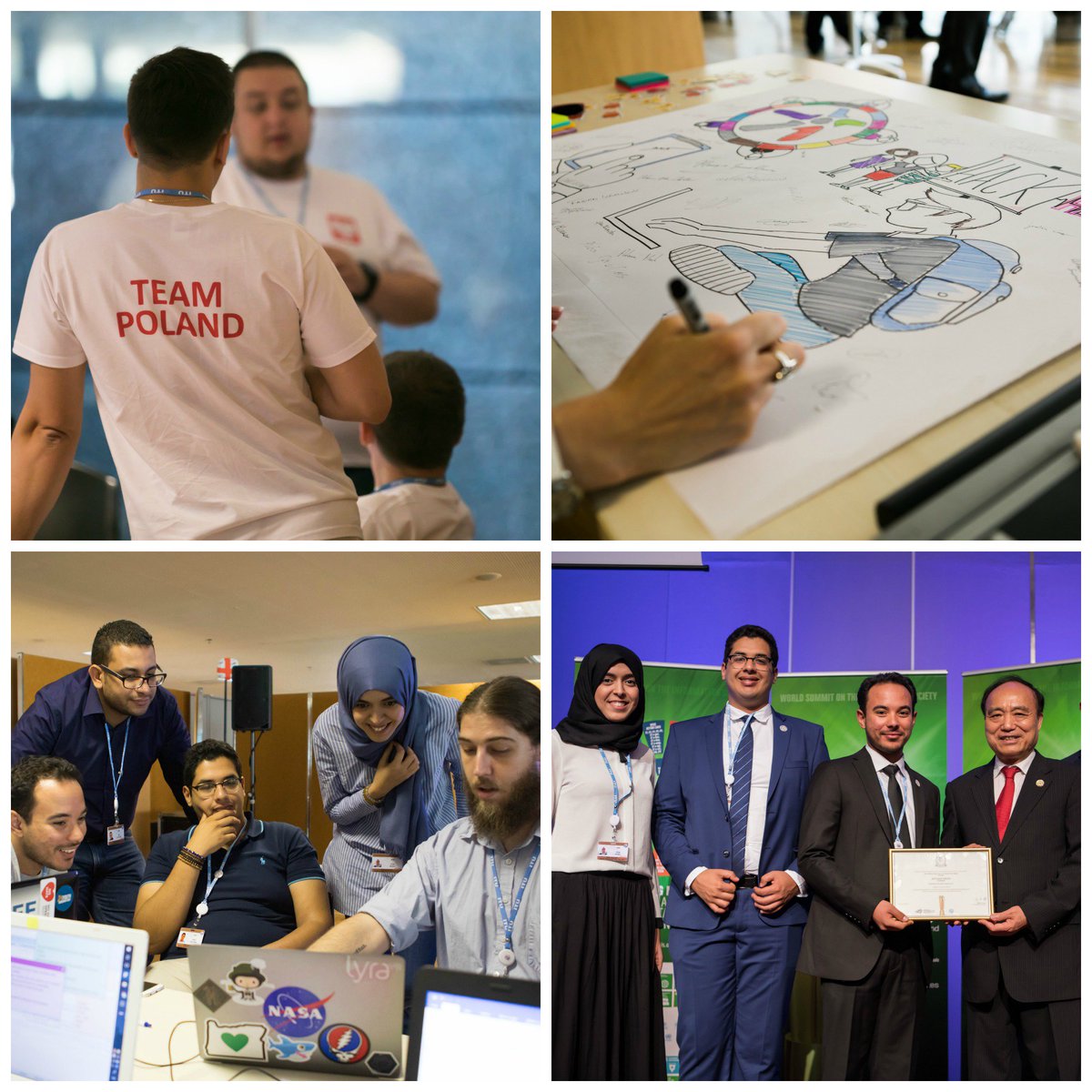 WSISprocess's tweet photo. Last year, more than 40 #Students from 16 #Nations represented all 5 #Unitednations #regions in #WSIS Forum #Hackathon competed in #teams developing technological #innovation to address keys #Challenges focused on #Health. #ICT4SD #Academia #coding #Poland #HackAgainstHunger https://t.co/YrtGr6sCDh