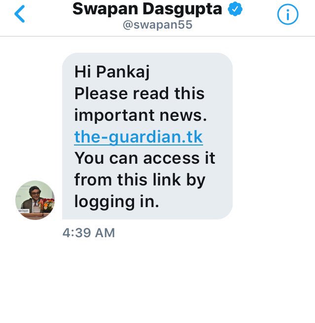 PankajPachauri's tweet image. When you get a message like this from someone you know too well to know its not from them, dont open it. 
Reporting it to @twitter