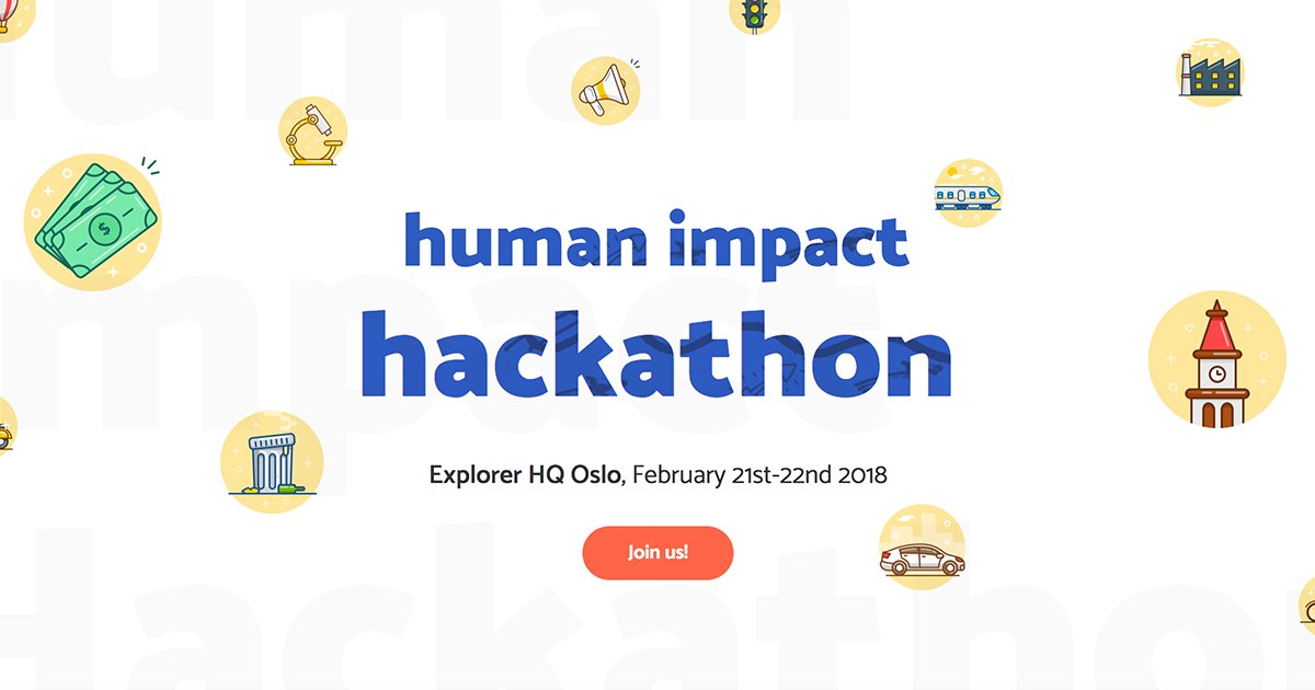Is there anybody out there?
We're organising first human impact hackathon in Oslo! Join us: 
meetup.com/Białystok-Hack…