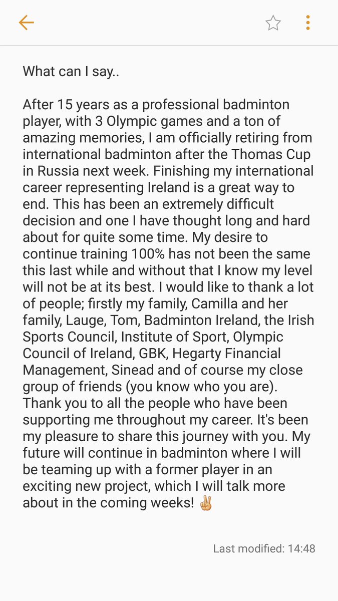 Scott_Evans1's tweet image. Thanks for all the support over the last many years. It&apos;s been an great journey ✌ #badminton