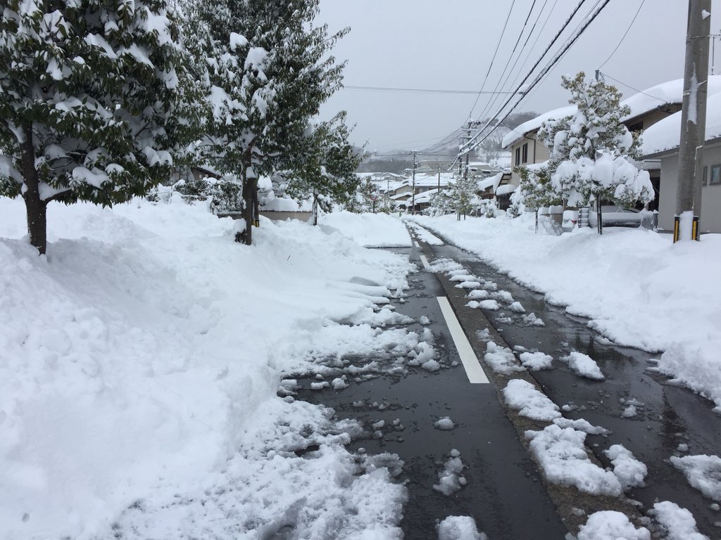 yuki_bell's tweet photo. @taku20080724 融雪装置が追いつかないみたいで道路一車線しかないかも〜😂 https://t.co/PxMT84MHm1