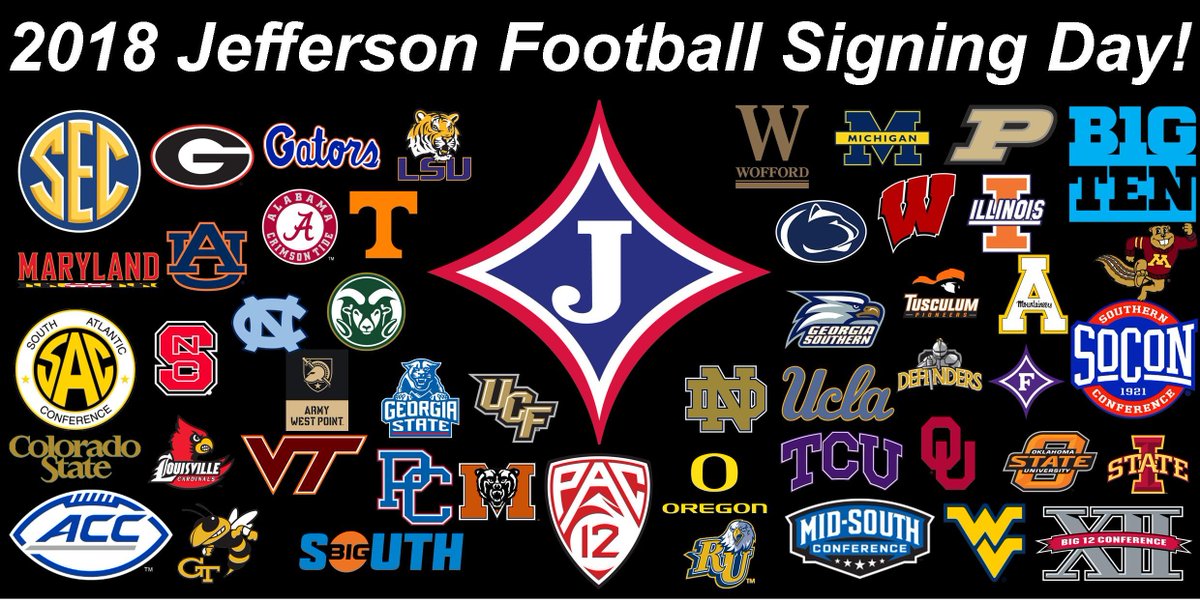 JeffersonFootba's tweet photo. We invite the #DragonNation to join us for National Signing Day this Wednesday at 9:55 am in the Jefferson Performing Arts Center! 

#NSD  #SoProud https://t.co/Jn0gDUA3FV