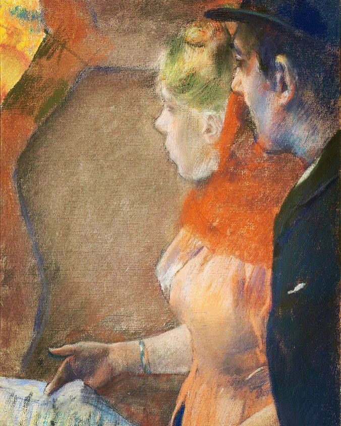 auctionspublic's tweet photo. #AttentionTreasury 😱 A rare pastel by Edgar #Degas made after 1882, "Behind the Scenes", will be #auctioned by #Christies in London on February 27th. The work is estimated between 9 and 14 M € https://t.co/wgO0OyuqRO