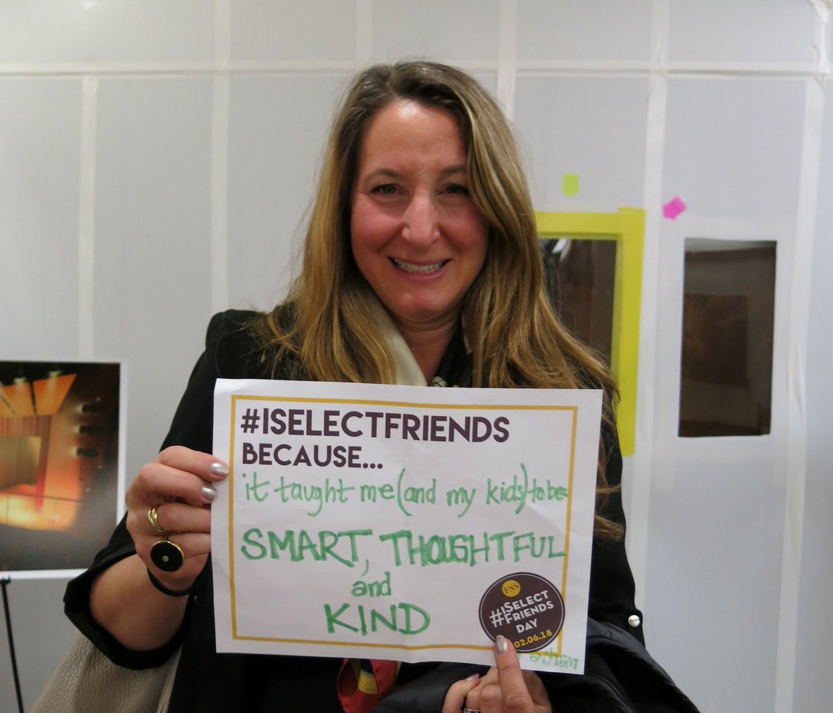 FriendsSelect_'s tweet photo. Martha Eisenberg '85 P'22 '24 says, "#iSelectFriends because it taught me (and my kids) to be smart, thoughtful, and kind." https://t.co/iCZ5SmjV0d https://t.co/8Pmj9MROqv
