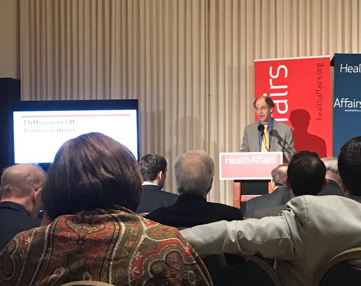 BrianMRoberson's tweet photo. Diffusion of Innovation with @Health_Affairs and @alanrweil https://t.co/UUdXWNr2XR
