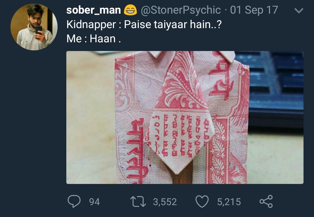 4d_sociopath's tweet photo. A big shout-out to my younger brother @StonerPsychic
✔️ Lit Guy🔥
✔️ Great Humour 😂
✔️ Amazing personality 😎
✔️ Big #Wordplayer 📃
✔️ Sarcastic af 🗿
✔️Dope and relatable Tweets 🐦
✔️Handsome 😌 (For girls - Single Hai)
#FollowNow
See it yourself https://t.co/Vxlx6rswTy