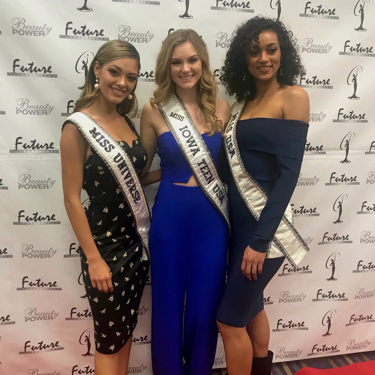 missiateenusa's tweet photo. It was such an honor to be able to meet @MissUniverse and @MissUSA yesterday and reunite with my Future Productions girls! Last night was a dream and I’m still on cloud 9😍💙
.
.
.
#missuniverse #missusa #missteenusa #futureproductions #fp #meetandgreet #appearance #missiateenusa https://t.co/XAD4ODX8mW