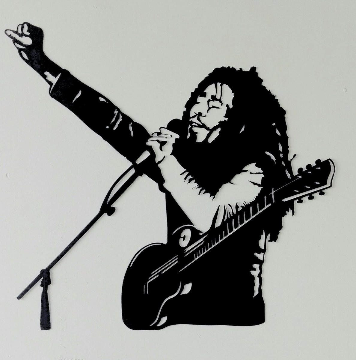 bob marley silhouette stencil