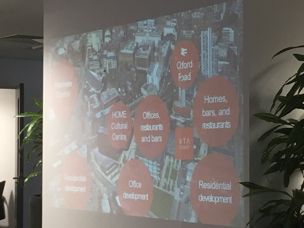 Jimcoleman33's tweet photo. @Maarcussss says still a lot of new development to come in #Manchester. But is it the right kind of space? @UoWDesCit @RegenerisTweets #DesigningCities #EconomicsofCities https://t.co/KQkZnGl3c0
