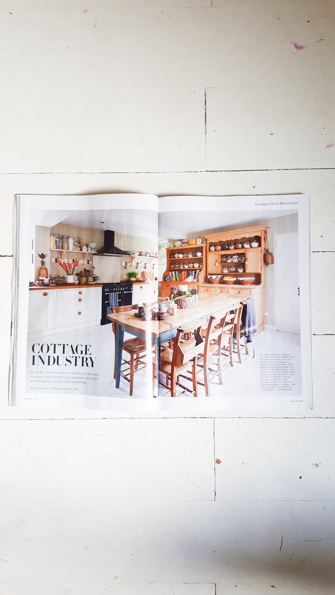 CanToCandle's tweet image. Excited to be in @PeriodLivingMag this month which includes a fab shot of the kitchen where our #candlemaking #workshops are run.