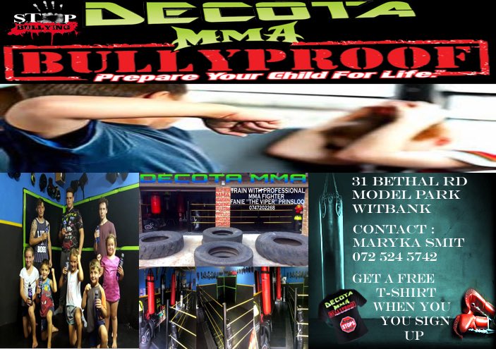 Enroll your Kids into our Elite Bully Proof Program Today 
Get 3 Free Classes on Appointment once you have signed up Get a free T-Shirt.