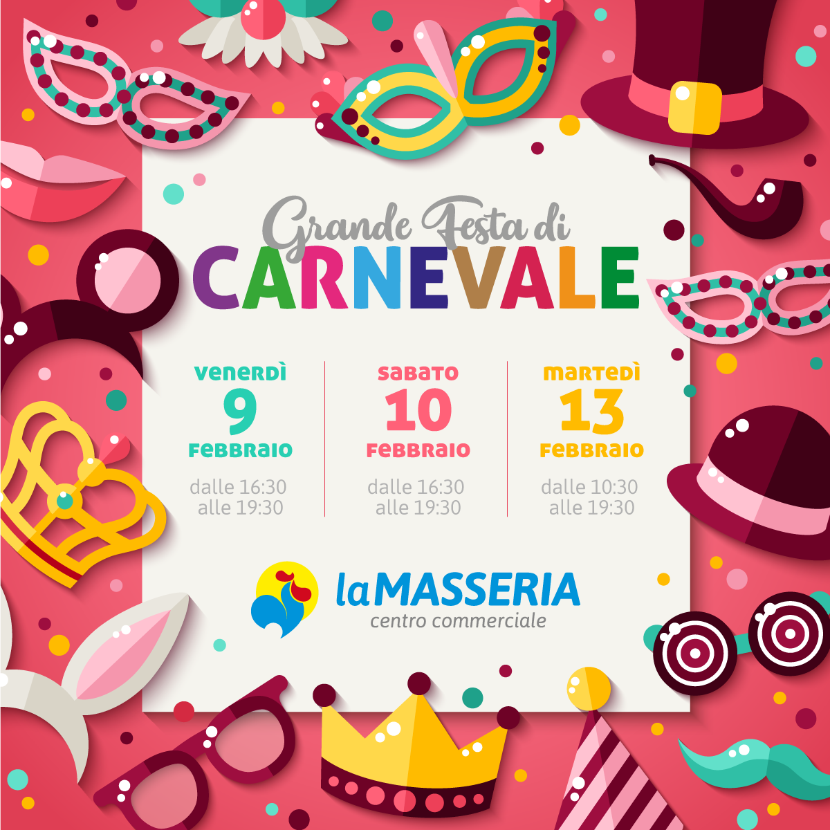 lamasseriacc's tweet photo. Grande festa di 🎉CARNEVALE🎉 alla La Masseria - Centro Commerciale ti aspettiamo! #Carnevale2018 #festa #Carnaval #happy https://t.co/XwJbkB6BCg