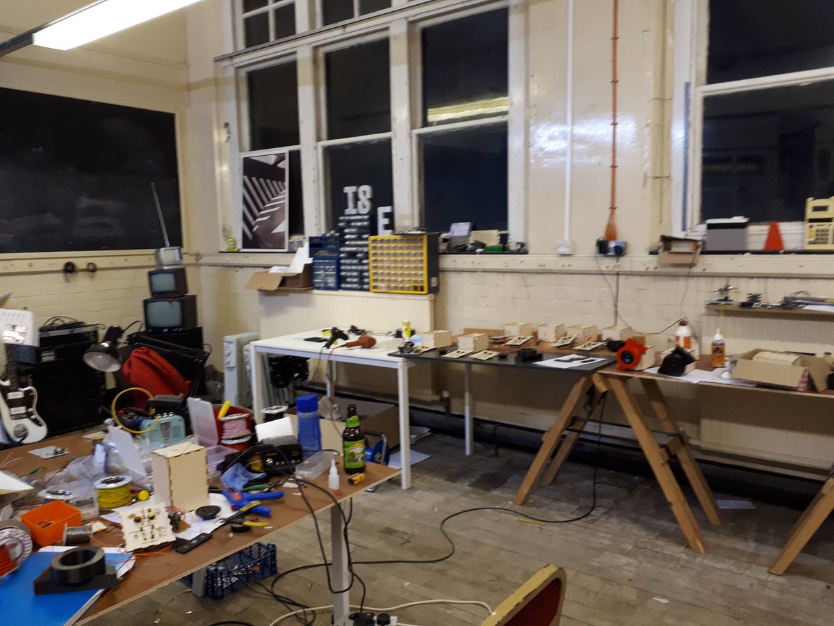OrchestraNoise's tweet photo. Assembly stage now for the Noise Machines at our @artistsrogue studio for @SPECTRAaberdeen festival @curatedplace @PMStudioUK @eagle_labs_sal https://t.co/UwCYHDAdOI