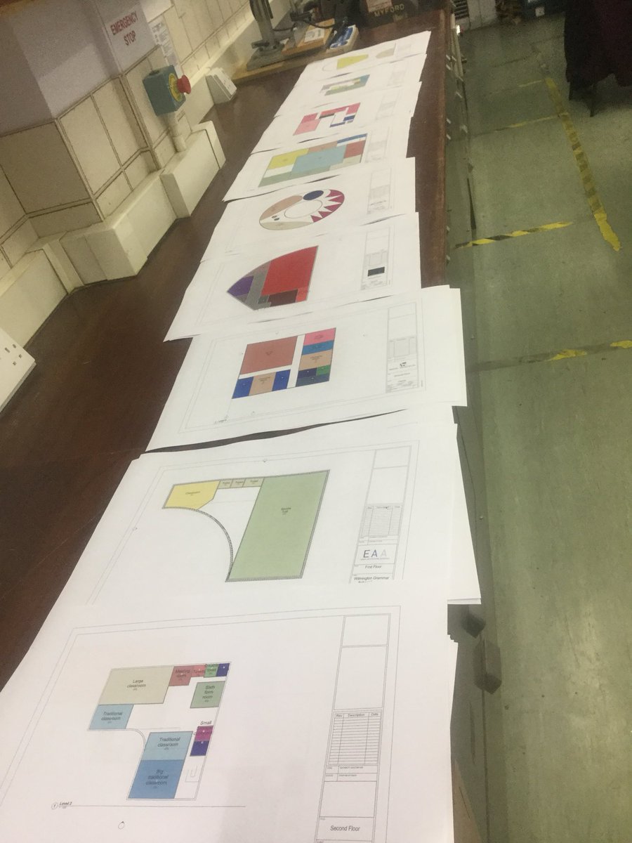 DTWGSG's tweet photo. Students floor plans ready for exhibition on Friday - looking forward to sharing a little preview with year 10 parents tonight. @WilmingtonGSG @DECinSchools https://t.co/Rzc669g5SS