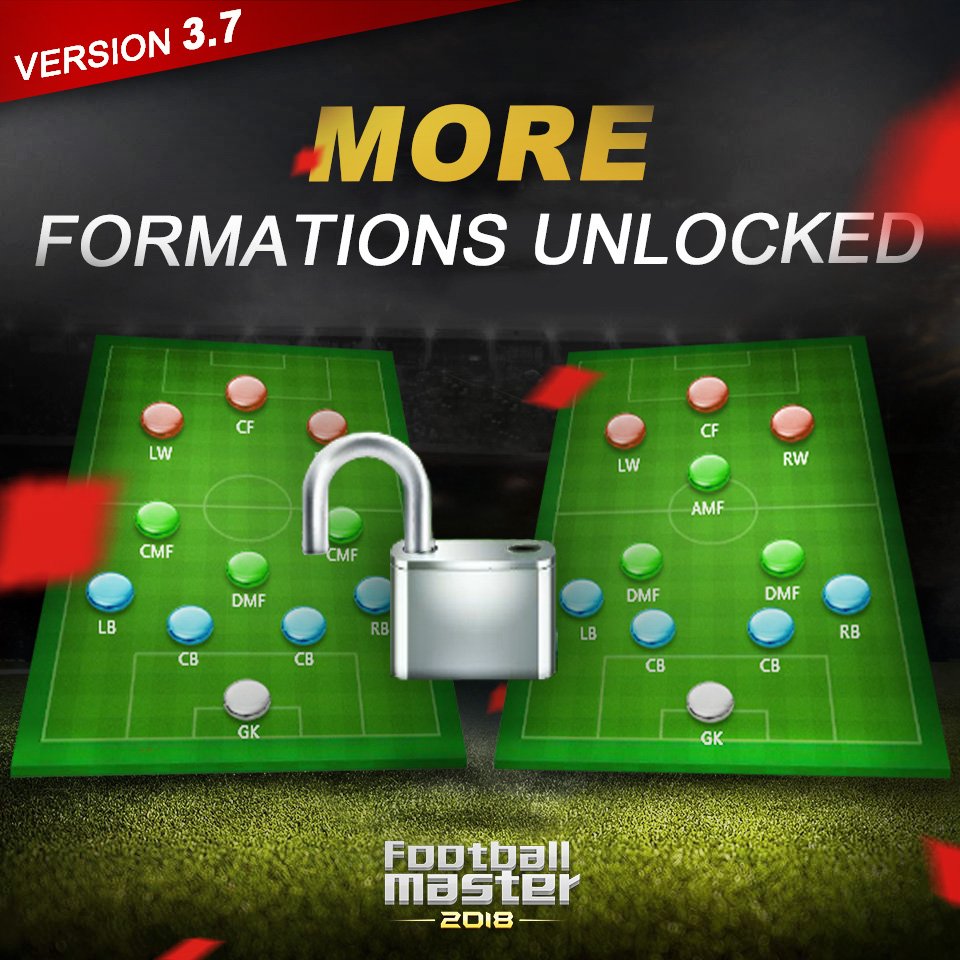 FMChain11's tweet image. If 8 formations are not enough, how about to add 16 new formations in the game?
📣Managers, we would like to announce that 16 new formations will be added with the release of new version 3.7 in this week!📣
It's time to choose the best formation for your squad!