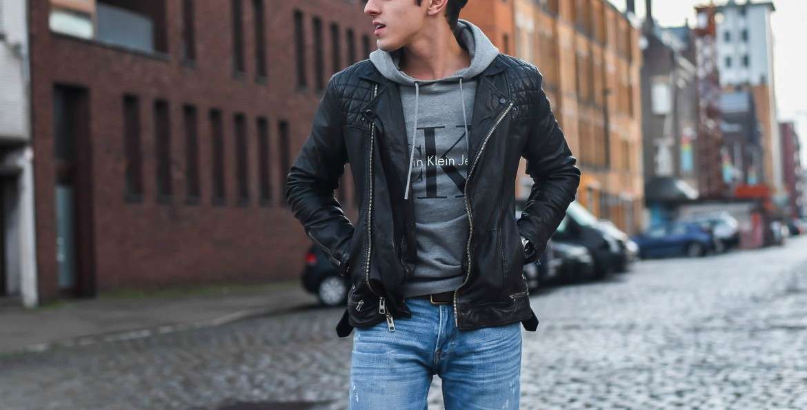 Hooded Leather Jacket - Urban Edge