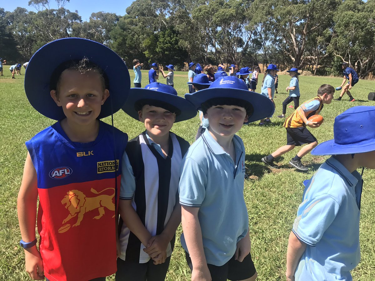 WPS34_2018's tweet photo. Today's action with Geelong Football Club. Developing our skills - kicking, tackling, hand balling and marking- through fun drills. Thanks @GeelongCats #afl2018 #geelongcats https://t.co/8PY7IqoEAB