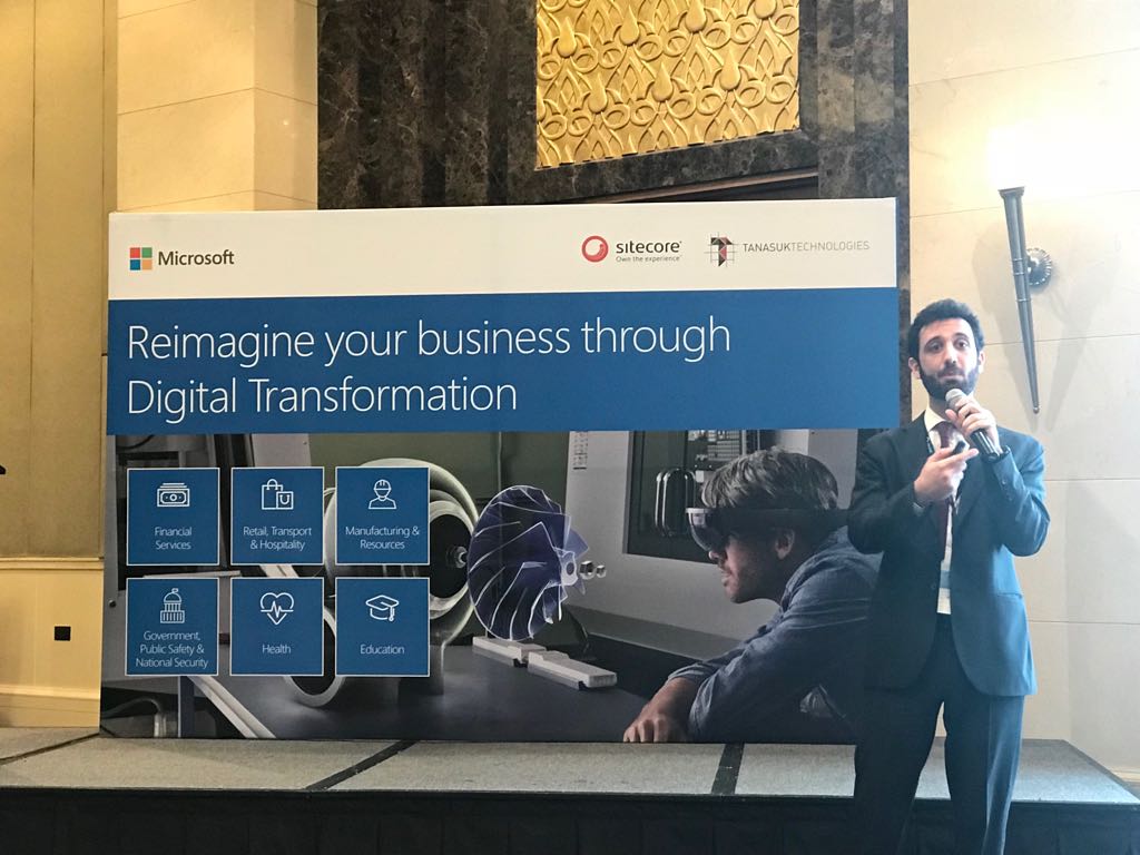 Before our two breakout sessions, our final speaker of the day is Rudy Yazbek from <a href="/MicrosoftJordan/">Microsoft Jordan</a>, speaking about enabling secure and scalable analytics. "Organizations that harness Data, Cloud &amp; AI, definitely outperform their peers".