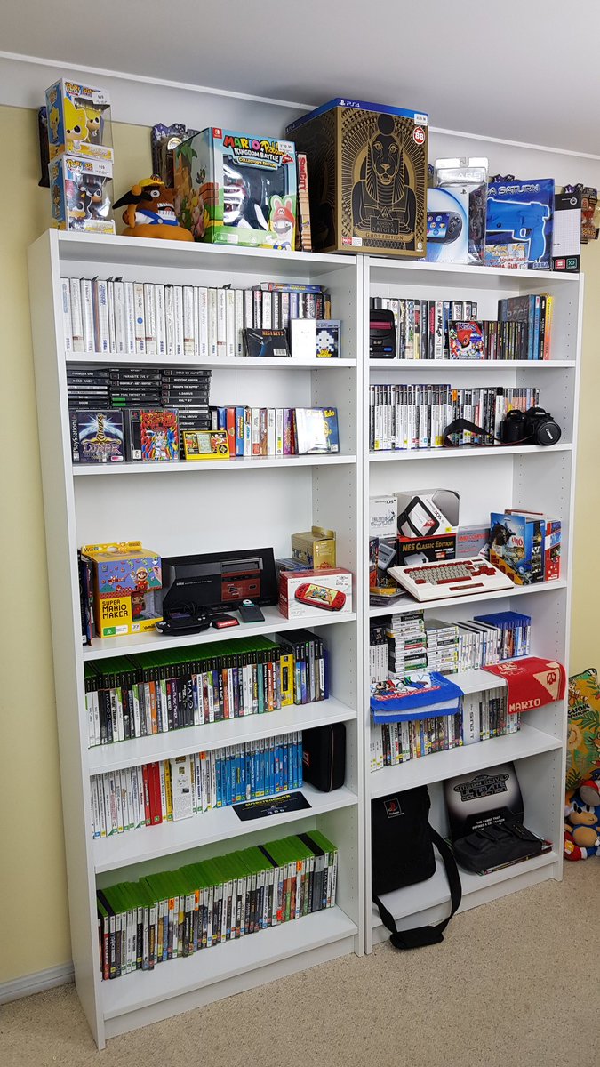 sincespacies's tweet image. For the first time ever in all my years of gaming I now have my own gaming shelf!