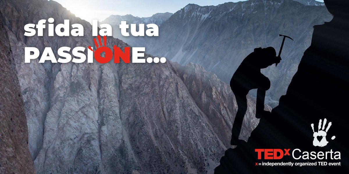 ► TEDxCaserta - PassiON > is ⁉
⛏ Sfida la tua passiONe per superare i limiti del passato. Insieme scaliamo quella montagna chiamata vita.
23 Febbraio, 2018. Reggia di Caserta

⬇ Candidati ora per far parte del pubblico! ⬇ 
tedxcaserta.typeform.com/to/DOHjfT