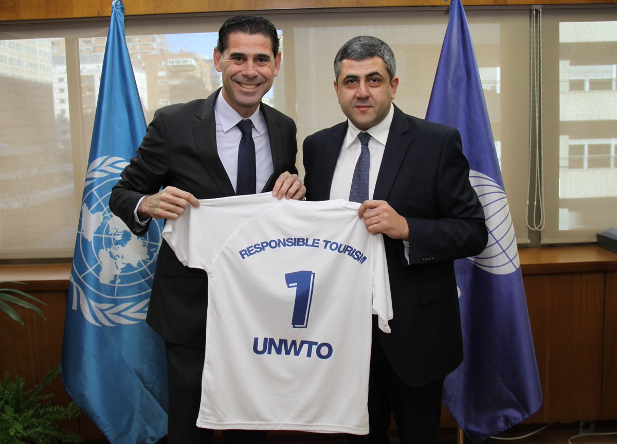 Secretary-General <a href="/pololikashvili/">Zurab Pololikashvili</a> designated Fernando Hierro as UNWTO #Responsible #Travel Ambassador, joining the team of <a href="/vicentedlbosque/">Vicente del Bosque</a> nominated on the occasion of the #UNWTOAwards