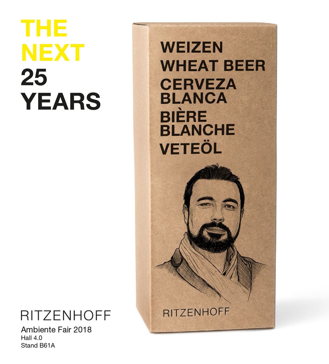 Este viernes empieza la feria <a href="/ambiente/">life</a> donde presentamos nuestra última colaboración con <a href="/ritzenhoffag/">RITZENHOFF</a> ilustrando uno de sus vasos de cerveza.

This Friday begins the <a href="/ambiente/">life</a> fair where we present our last collaboration with <a href="/ritzenhoffag/">RITZENHOFF</a> illustrating one of his beer glasses