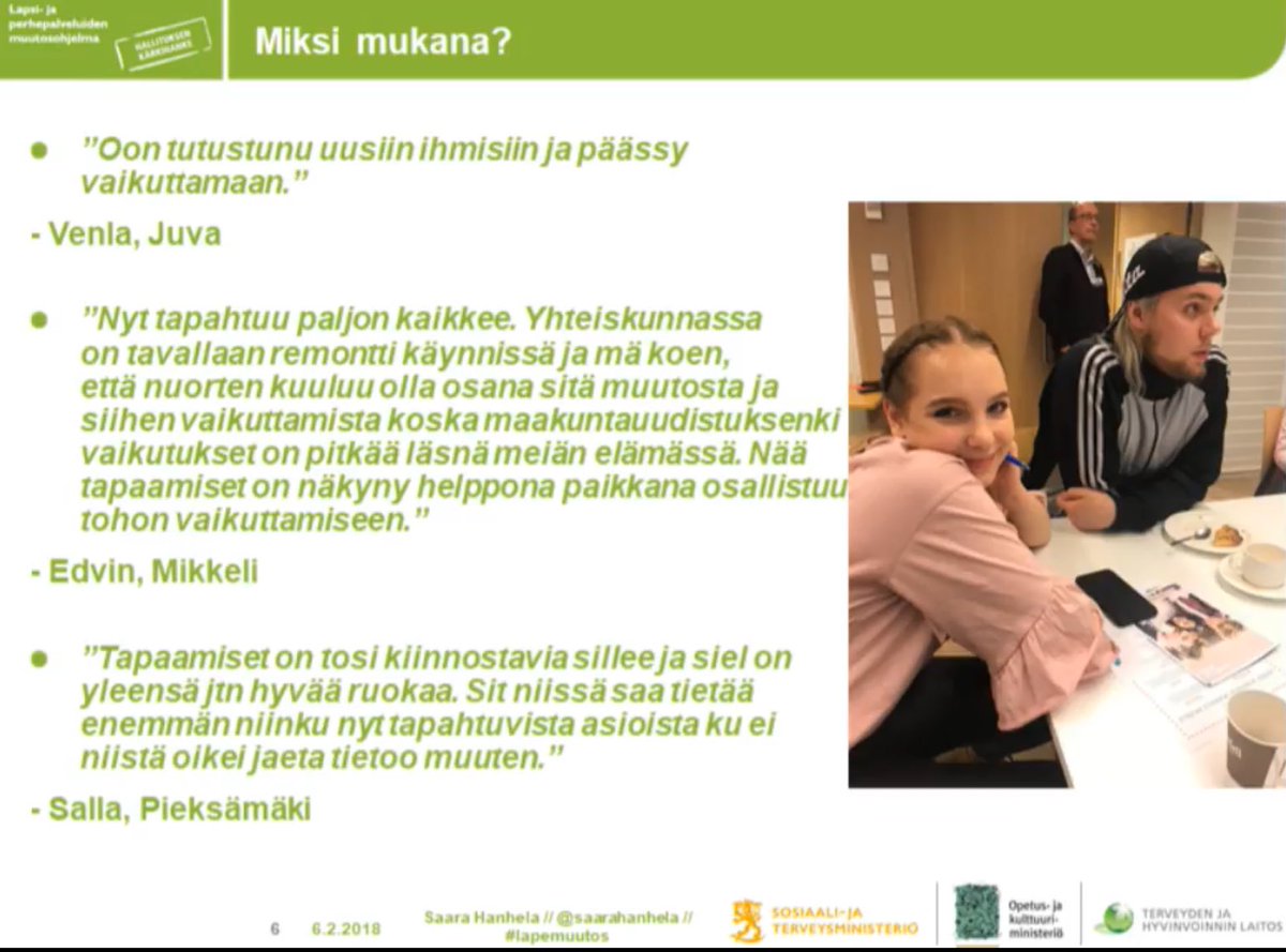 Murmeliina's tweet photo. Nuoret mukana LAPEssa: ”Nyt tapahtuu paljon kaikkea. Yhteiskunnassa on tavallaan remontti käynnissä ja mä koen, että nuorten kuuluu olla osana sitä muutosta” #lapemuutos #osallisuus https://t.co/w3S94BUcpV