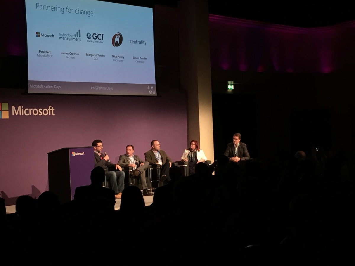 RichJBowes's tweet photo. Great to see @mrstotten of @GCI_Com on the partner panel about partnering for change #mspartnerdays https://t.co/Gwdefuzsmj