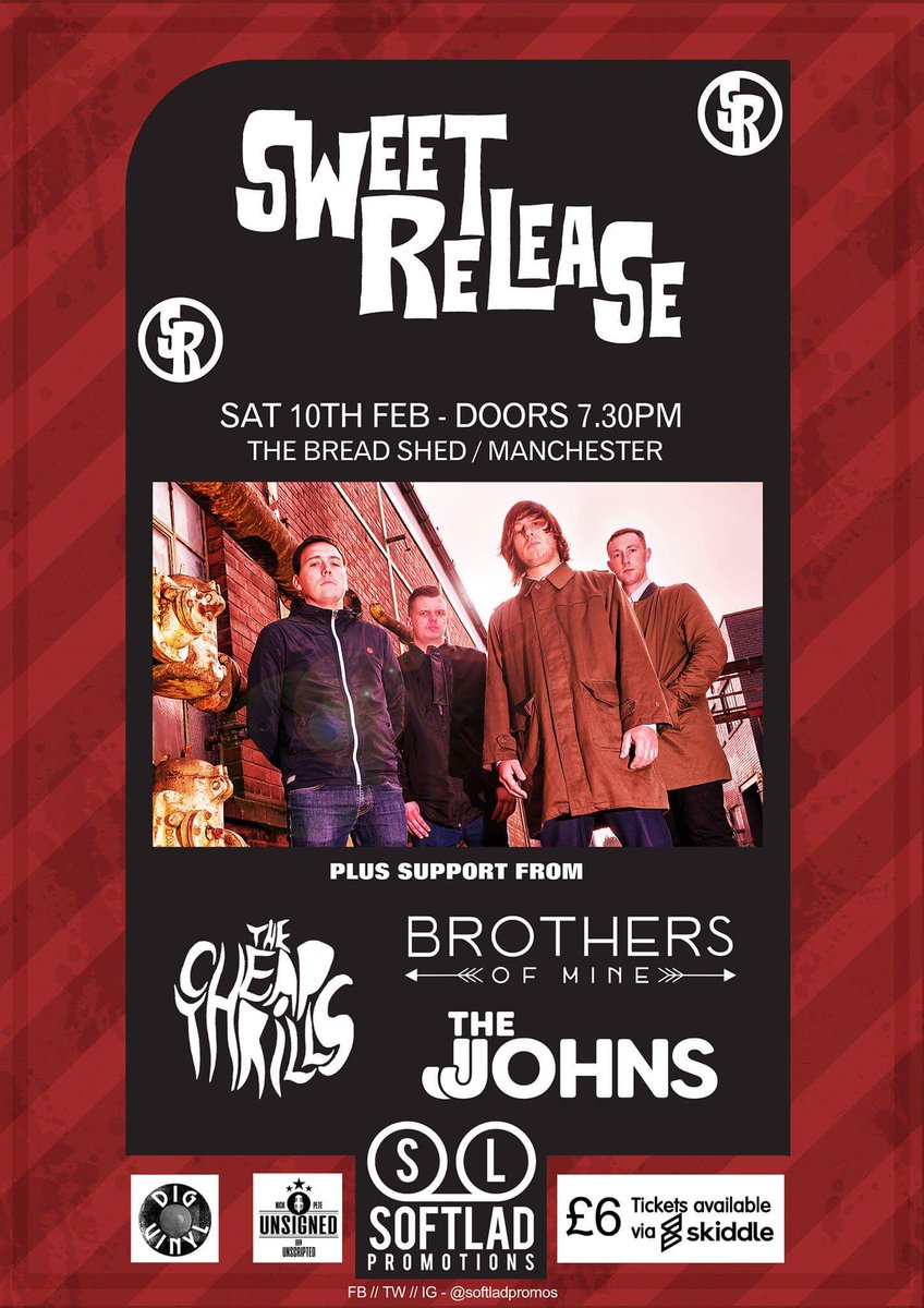 Softlad Promotions are proud to be hosting one of our biggest events to date at The Bread Shed featuring live music from <a href="/SweetRelease_Uk/">Sweet Release UK</a> <a href="/BrothersOfMine/">Brothers Of Mine</a> <a href="/CheapThrillsTCT/">OLD ACCOUNT @THECHEAPTHRILLS</a> and <a href="/TheJjohns/">THE JJOHNS</a>

Plus the best music from ourselves featuring the best indie, alt, classic rock tunes and more