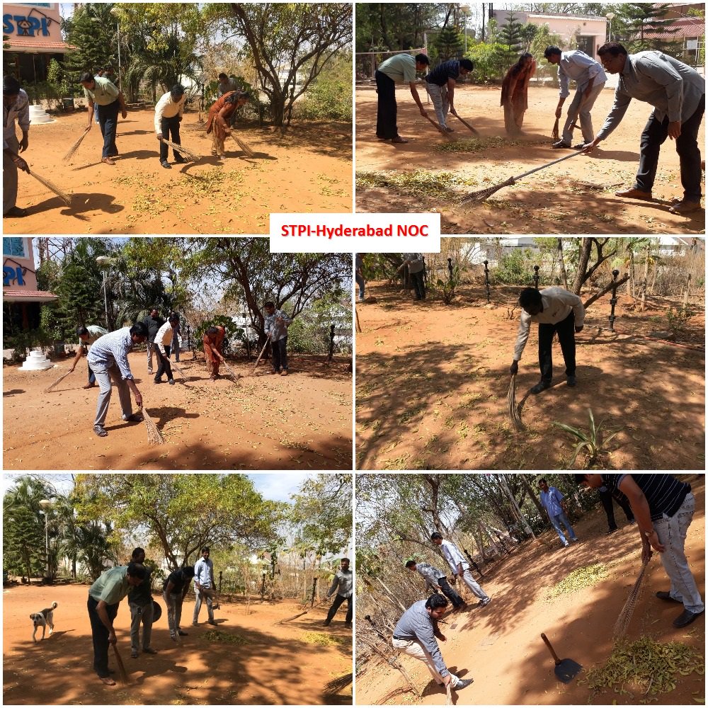 STPIHyderabad's tweet photo. Cleanliness drive at @STPIHyderabad NOC premises as part of #SwachhtaPakhwada #Swachhbharat @rsprasad @KJAlphons @SecretaryMEITY @Omkar_Raii @stpiindia #MyCleanIndia https://t.co/bmMpLEjwJ4