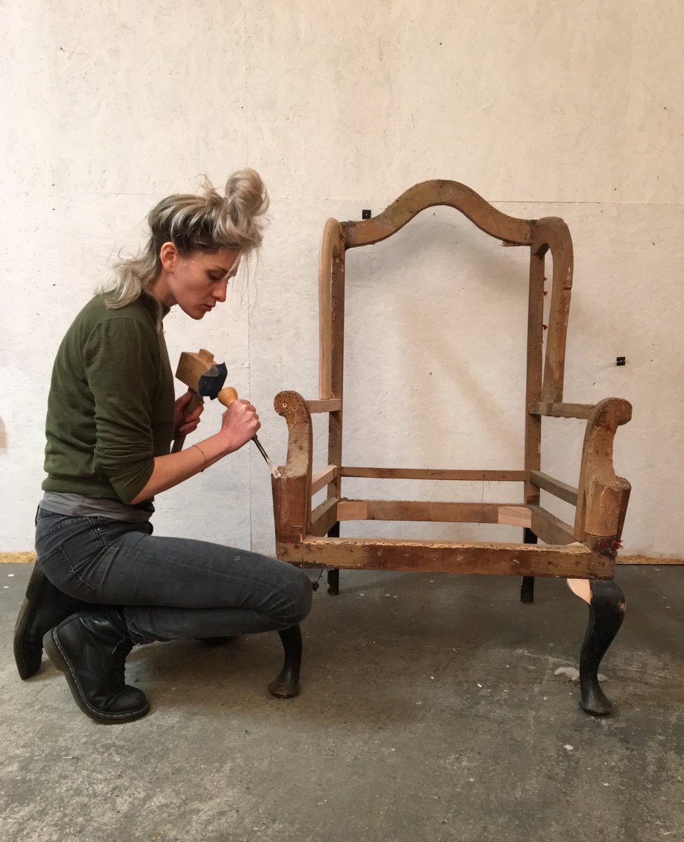 #Upholstery is still considered a masculine trade, but the majority of new learners, teachers &amp; independent upholsterers are now actually women!  #AMUSF #SecondSitters #Suffrage100