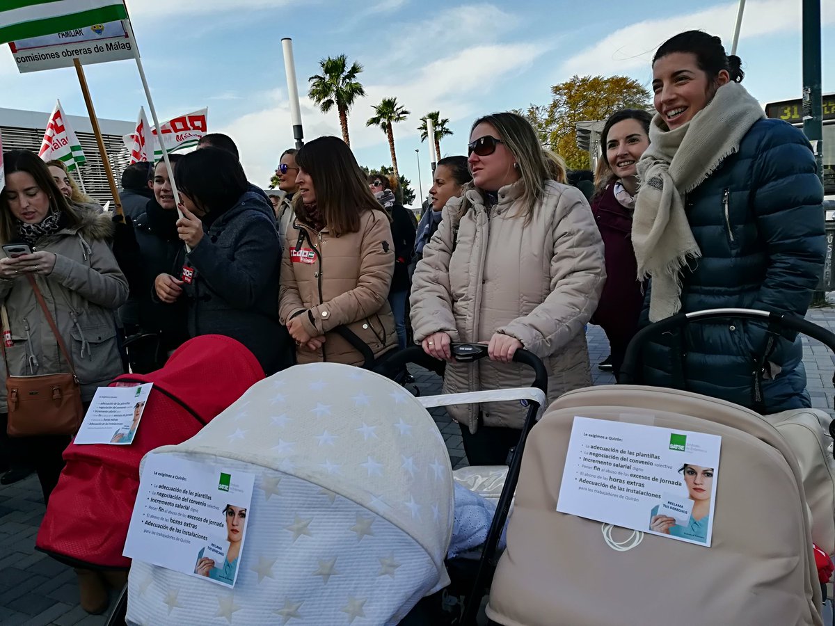 paralagenteMLG's tweet photo. Esta mañana nos movilizamos y solidarizamos con la plantilla de @quironsalud #Malaga @Hospital_Quiron que viene padeciendo explotación laboral, falta de conciliación y empatía en las relaciones laborales por parte de la empresa, y obstrucción a la libertad sindical. https://t.co/eF8rQqVm0f