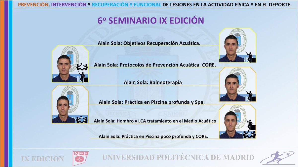 lesiones_inef's tweet photo. Buenos Días a tod@s😬🌞. Os presentamos el 6º Seminario con @alainsola como único ponente, ¿Quién mejor para hablarnos de la recuperación y prevención en el medio acuático?🤽♂️🏊♀️🔂⚽️🏀🏈🤸♂️🏄♀️ #PIRFLAFD https://t.co/3wLqjoNvUF