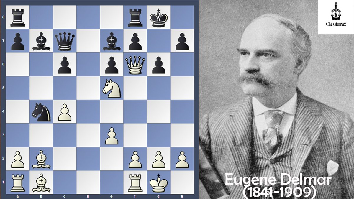 chesstomax's tweet photo. What a beautiful chess combination in history by 4 times US champion Eugene Delmar. Can you find the way he destroyed his opponent on the board? ;)
Its white to move and checkmate in 3. Goodluck ;)
#Chess #chesstomax #chesspuzzle #CheckMate #delmar https://t.co/9Ed3ALAeBj