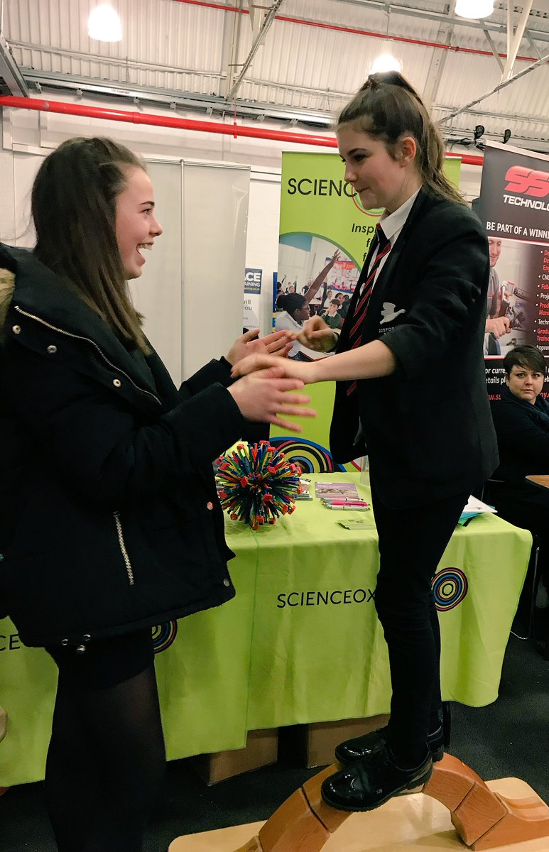 scienceoxford's tweet photo. #BuildingBridges to #STEM #Careers for students @MINI #cf2018 #secondary #stemspiration @SportGHS https://t.co/IqE43zwHji