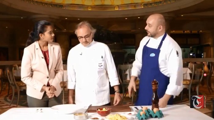 LIVE: <a href="/GrandHyattMCT/">Grand Hyatt Muscat</a>'s <a href="/marcosaccochef/">marco sacco</a> shows us how to make his signature dish: bit.ly/2C0n60h