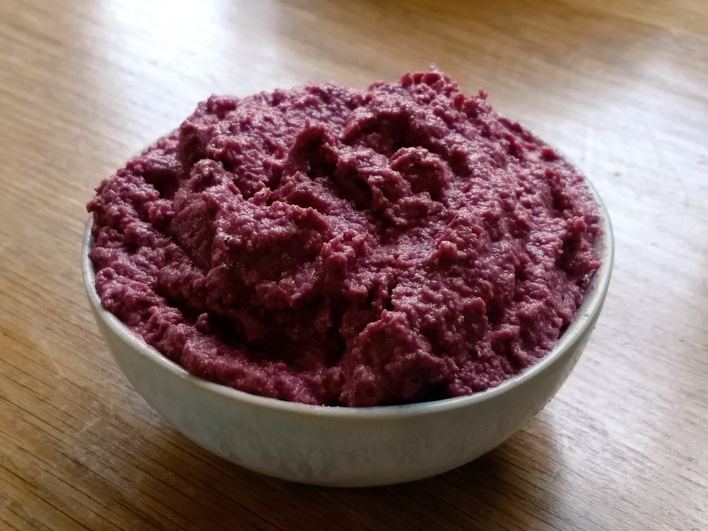 It has been a while since I made beetroot and walnut hummus, spiced with cumin.  Perfect earthy flavours for a chilly day.