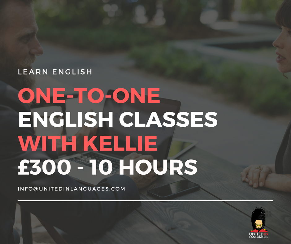 Are you looking for help with your English? 

Book 10 1-1 classes with Kellie and start improving!