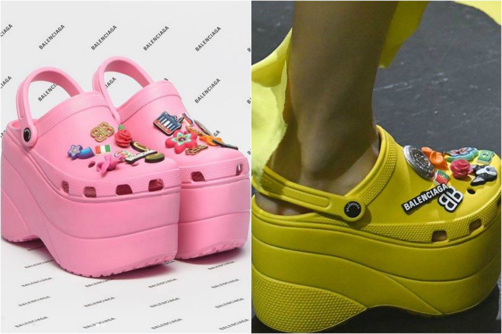 balenciaga platform crocs