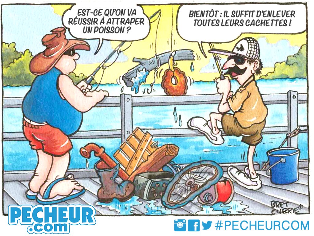 Pecheurcom's tweet photo. Toujours pêcher les structures où peuvent se cacher les poissons... (crédit dessin : Bret Currie) https://t.co/yLMYdE31om