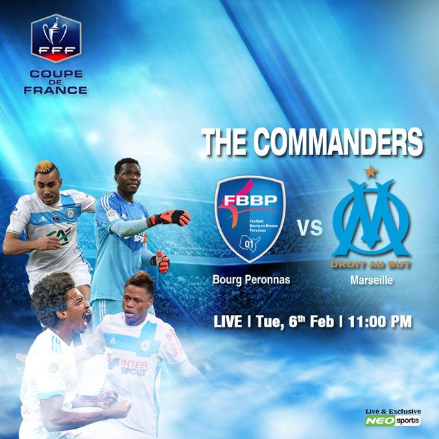 iamdarth007's tweet photo. Bourg Peronnas undoubtedly enter this tie as underdogs they face ten-time winners of the Coupe de #France, @OM_English.
A Classic David vs Goliath Match Up!
Watch the action #LIVE only on #NeoSports @ 11.00 PM
#football #goal #winner #neosportsnetwork https://t.co/J9tZf42QZs