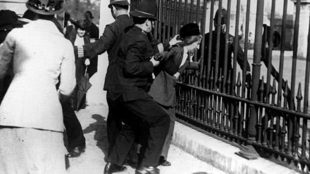 Protests change the world. The arc of the moral universe may bend towards justice but it will not bend on its own - we need people to fight for what is right. We owe an enormous debt of gratitude to the women who stood up, fought and changed the world. #Votes100 #Suffragette100