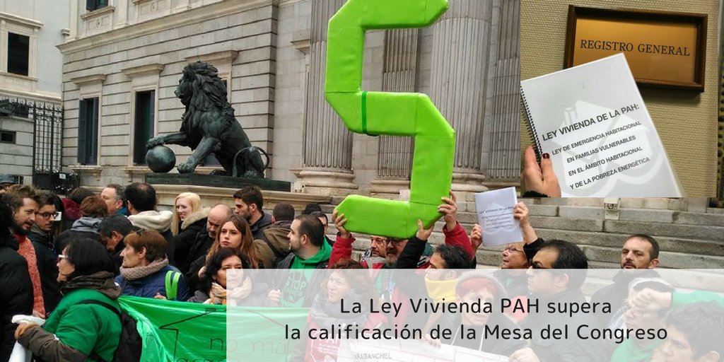 [COMUNICADO] bit.ly/2BGtiPF
¡Buenas noticias!

La #LeyViviendaPAH supera la calificación de la Mesa del Congreso pese al bloqueo inicial del <a href="/PPopular/">Partido Popular</a> y <a href="/CiudadanosCs/">Ciudadanos 🇪🇸🇪🇺</a>

¡Empieza la #CuentaAtrás!