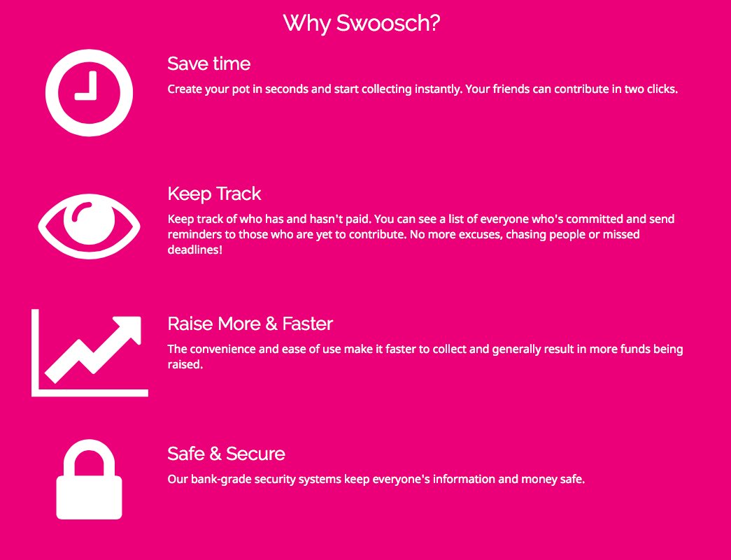 Why you should use Swoosch.it to collect money for your next charity event! #CollectFunds #SaveMoney #Chartiy #Fundraiser #Collectmoney. Raise more Faster!