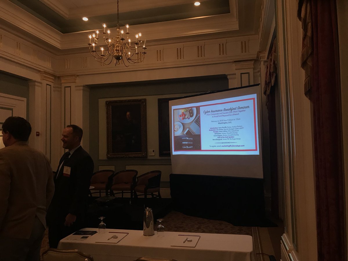Good morning, DC! Ready to kick off this cyber insurance breakfast alongside <a href="/Crowell_Moring/">Crowell & Moring</a>, <a href="/fortiumpartners/">Fortium Partners</a> and more.