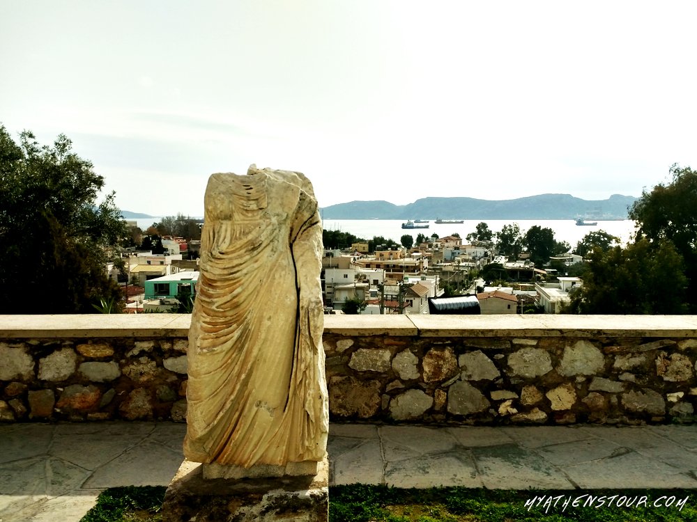 MyAthensTour's tweet photo. Currently sunny, 16°C 60°F, standing at the veranda of Eleusis Museum with a view of Salamis island, where the naval battle took place in 480 BC. Visit places with us #AthensTour #DayTour #Athens #Greece #Travel #Discover #GreekHoliday #Archaeology #ttot https://t.co/jVAjZzjoAC
