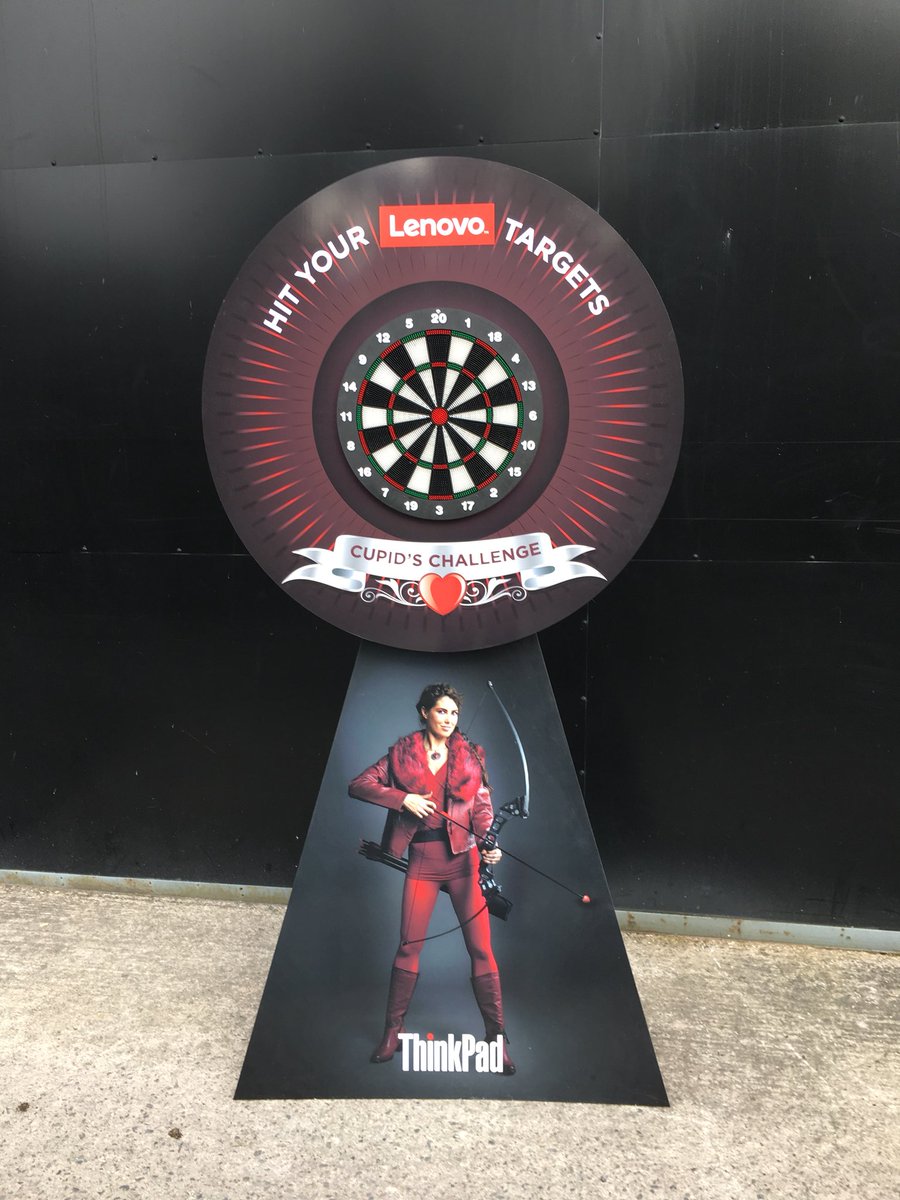 Enterleisure1's tweet photo. Looking good, our branded Dart Board set up isn’t just good to look at, it’s safe for #exhibition stands too https://t.co/vr8rIL73Wu