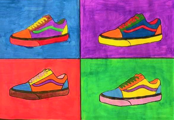 MsKPalmer1's tweet photo. Our Pop Art projects turned out great! #apk #apopkastrong #apkart #highschoolart https://t.co/NagFTuLrOU